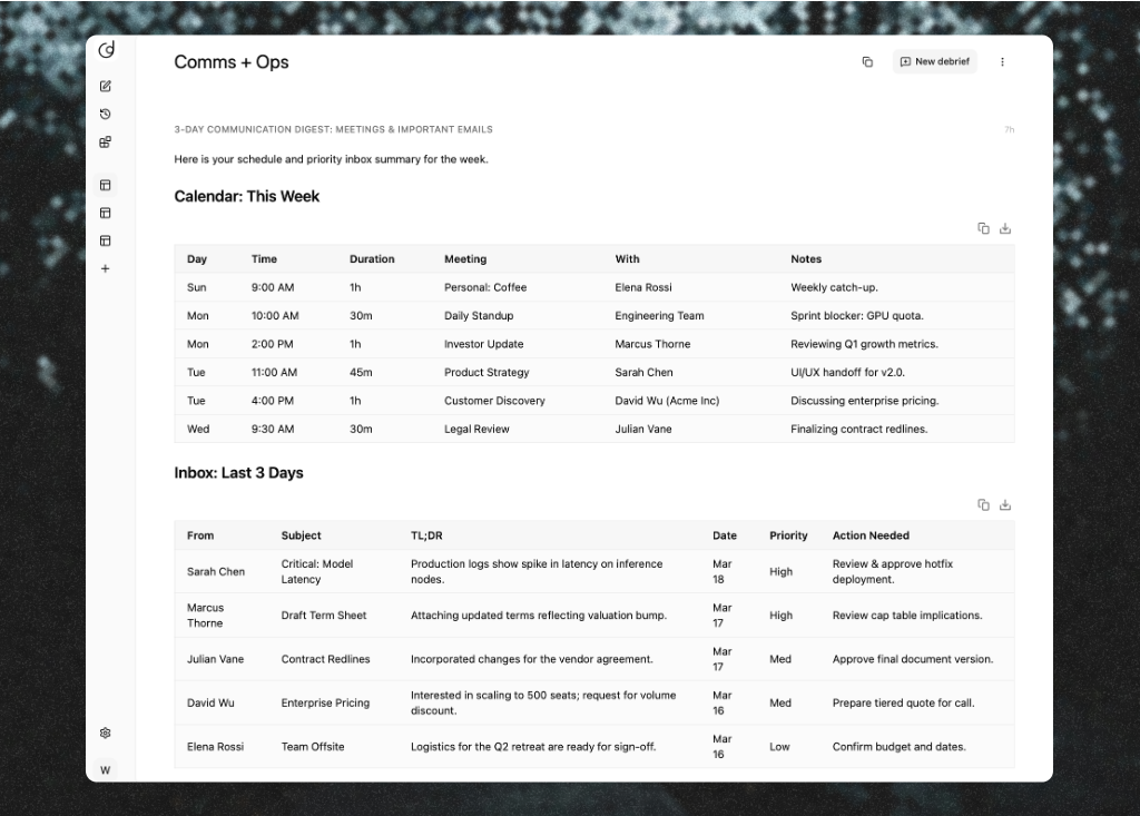 debrief gallery image