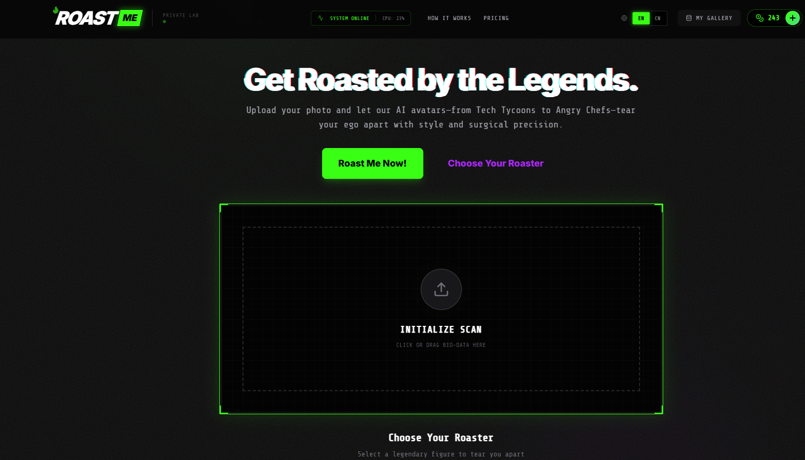 roastme-Gemini - Screenshot 2 showing product features and functionality