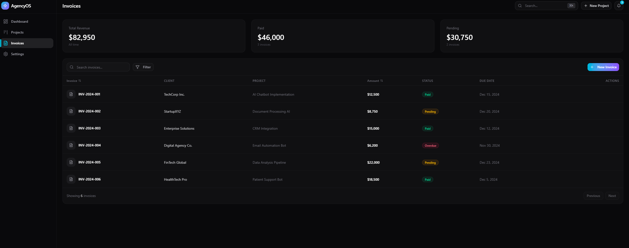 AgencyOS Client Portal Boilerplate gallery image