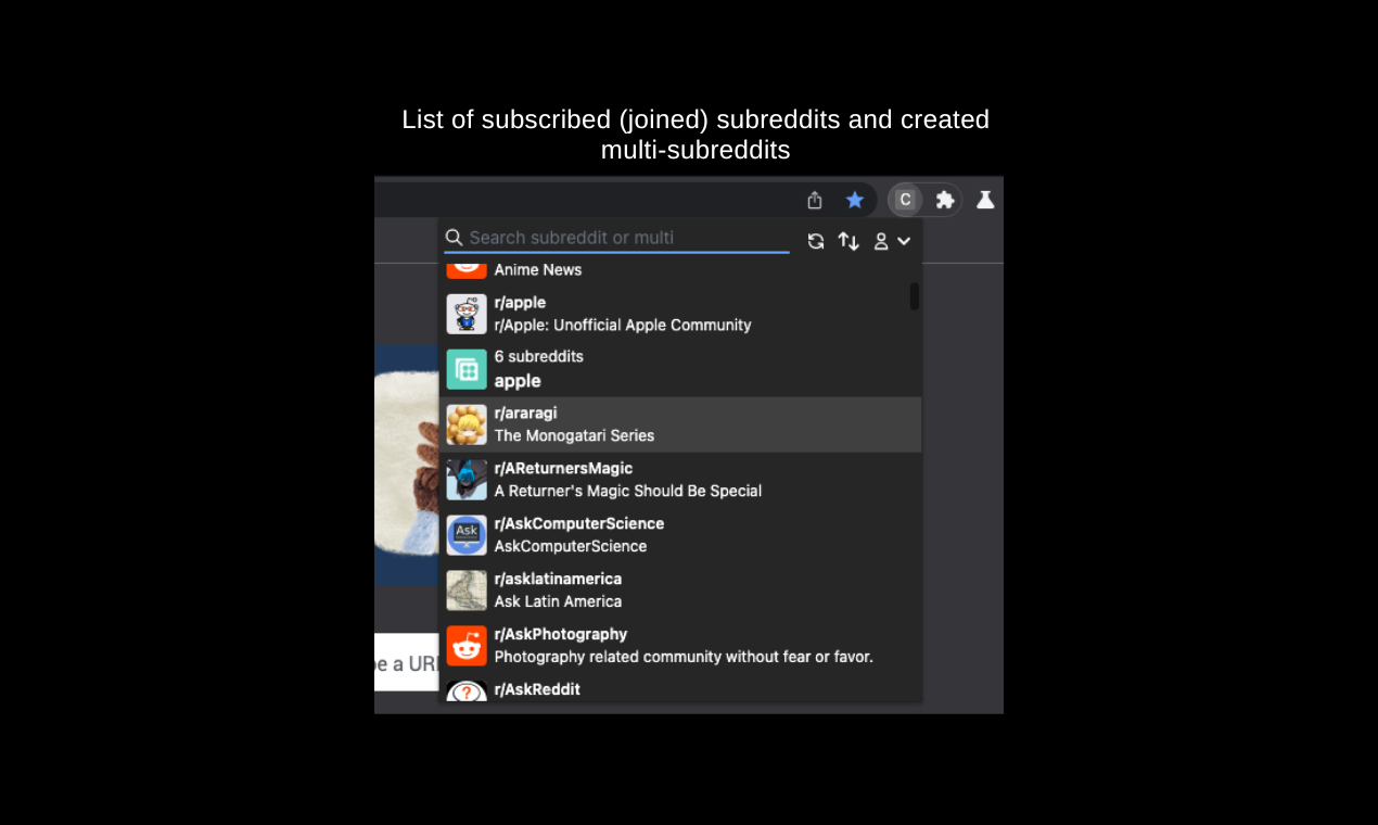コマ - SubredditsとMultisに参加して簡単に検索してアクセスできますメディア1