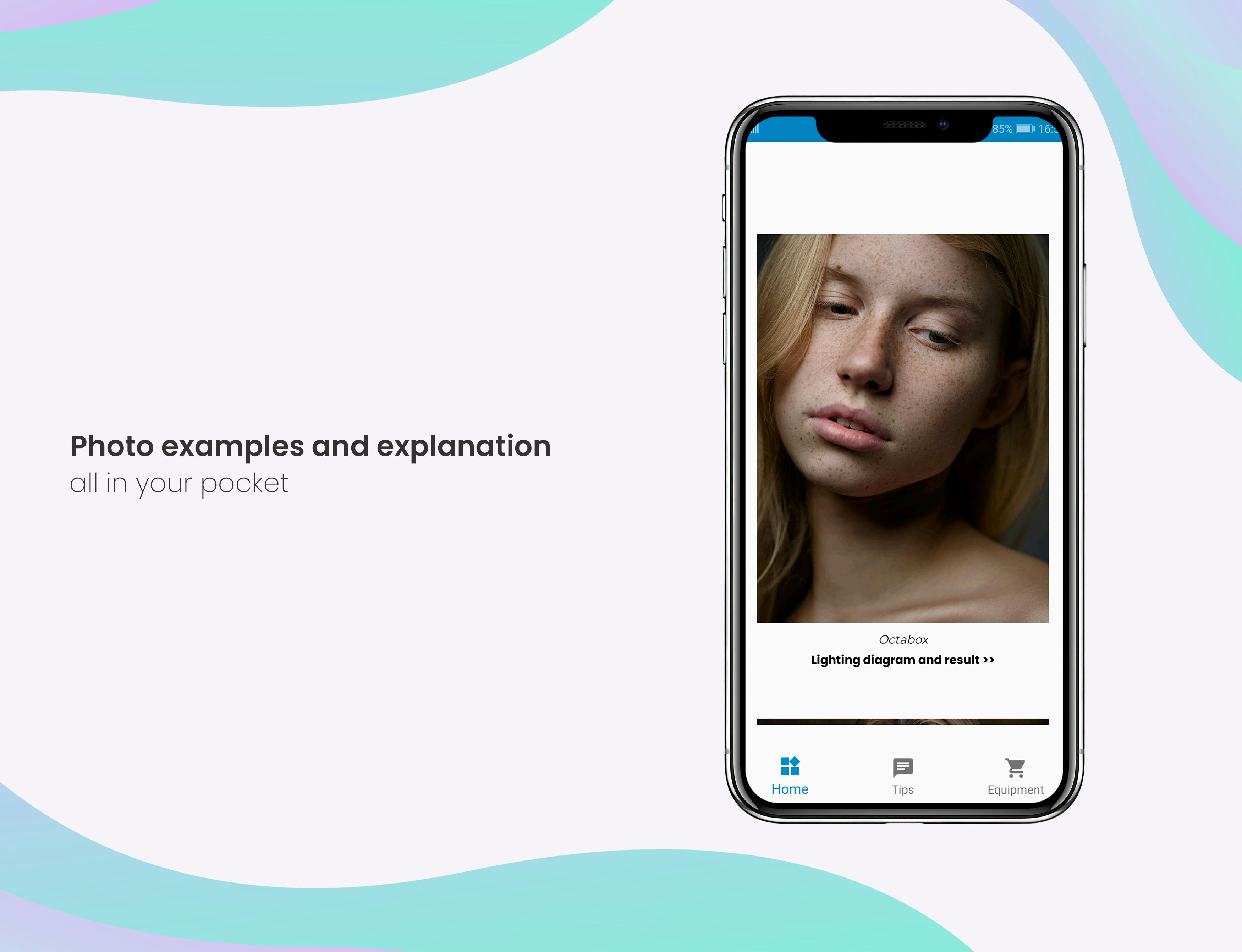 Simple app for studio photography gallery image