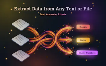 텍스트 및 파일에서 데이터를 추출하는 개념도