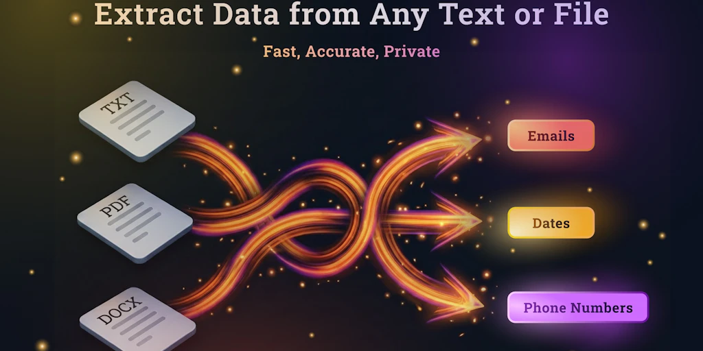 DataSieve: Text to Data: Extract emails, dates, and URLs instantly and privately | Product Hunt