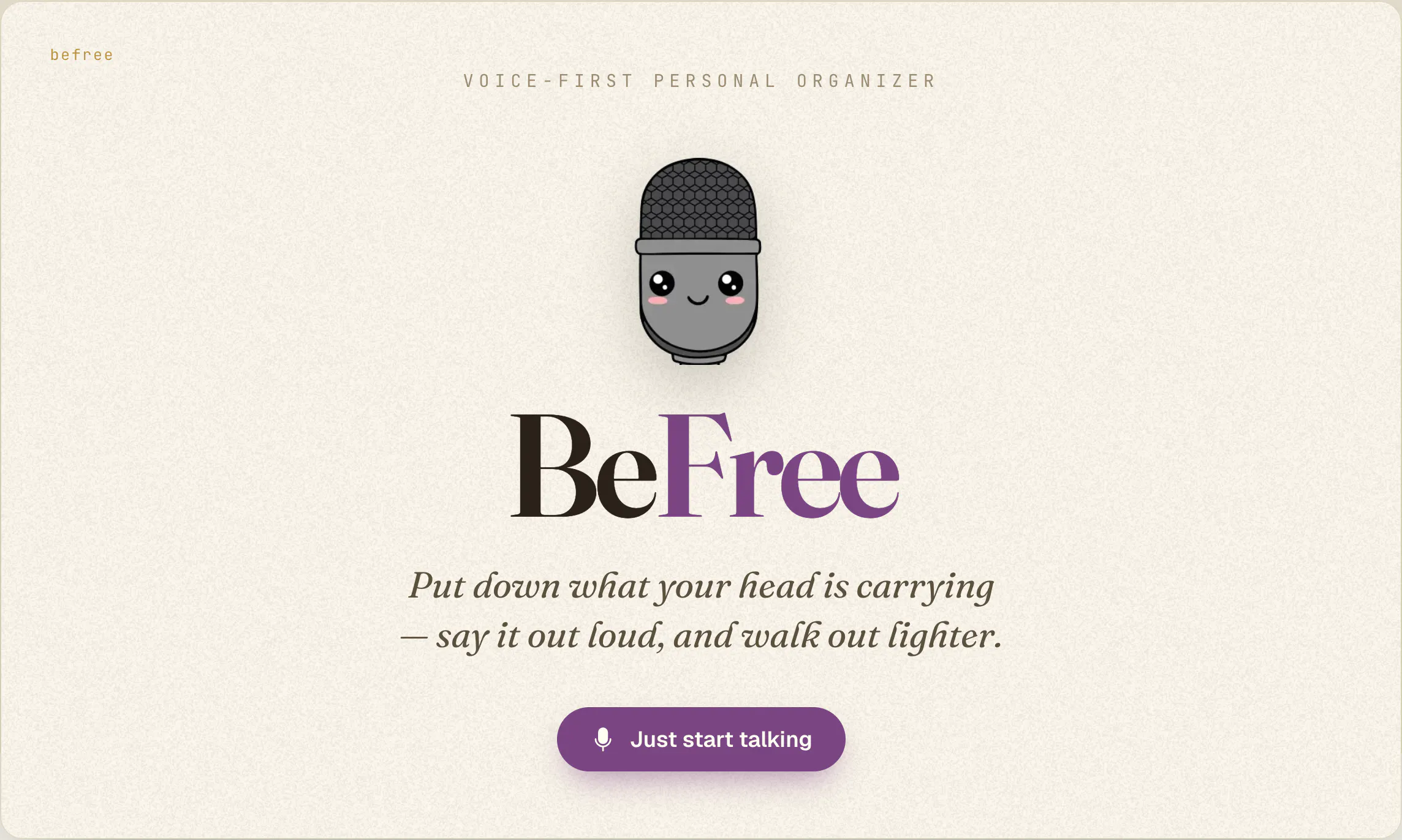 BeFree - Brain Dump 截图 1