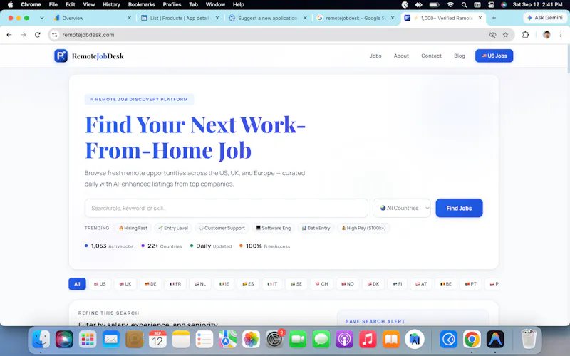 RemoteJobDesk screenshot 1
