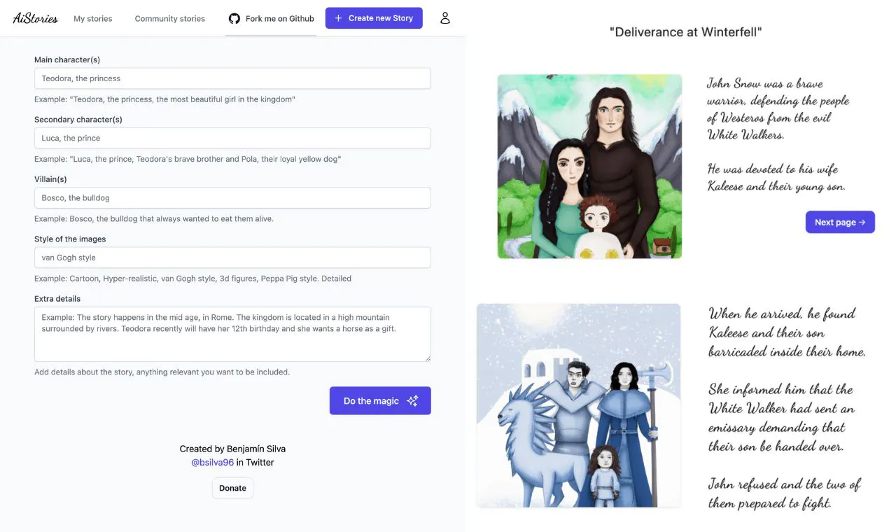 OpenSource Ai Stories Generator gallery image