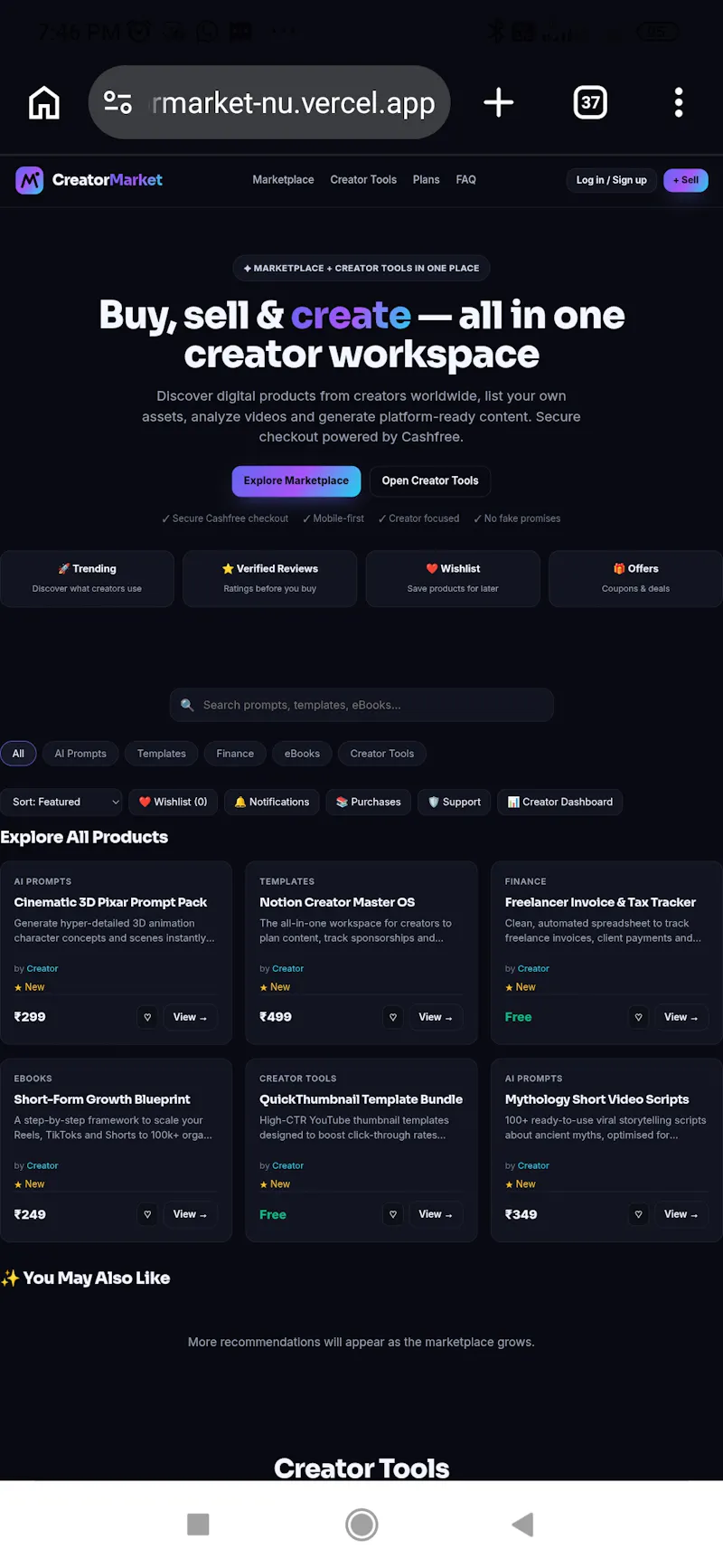 CreatorFlow AI screenshot 2