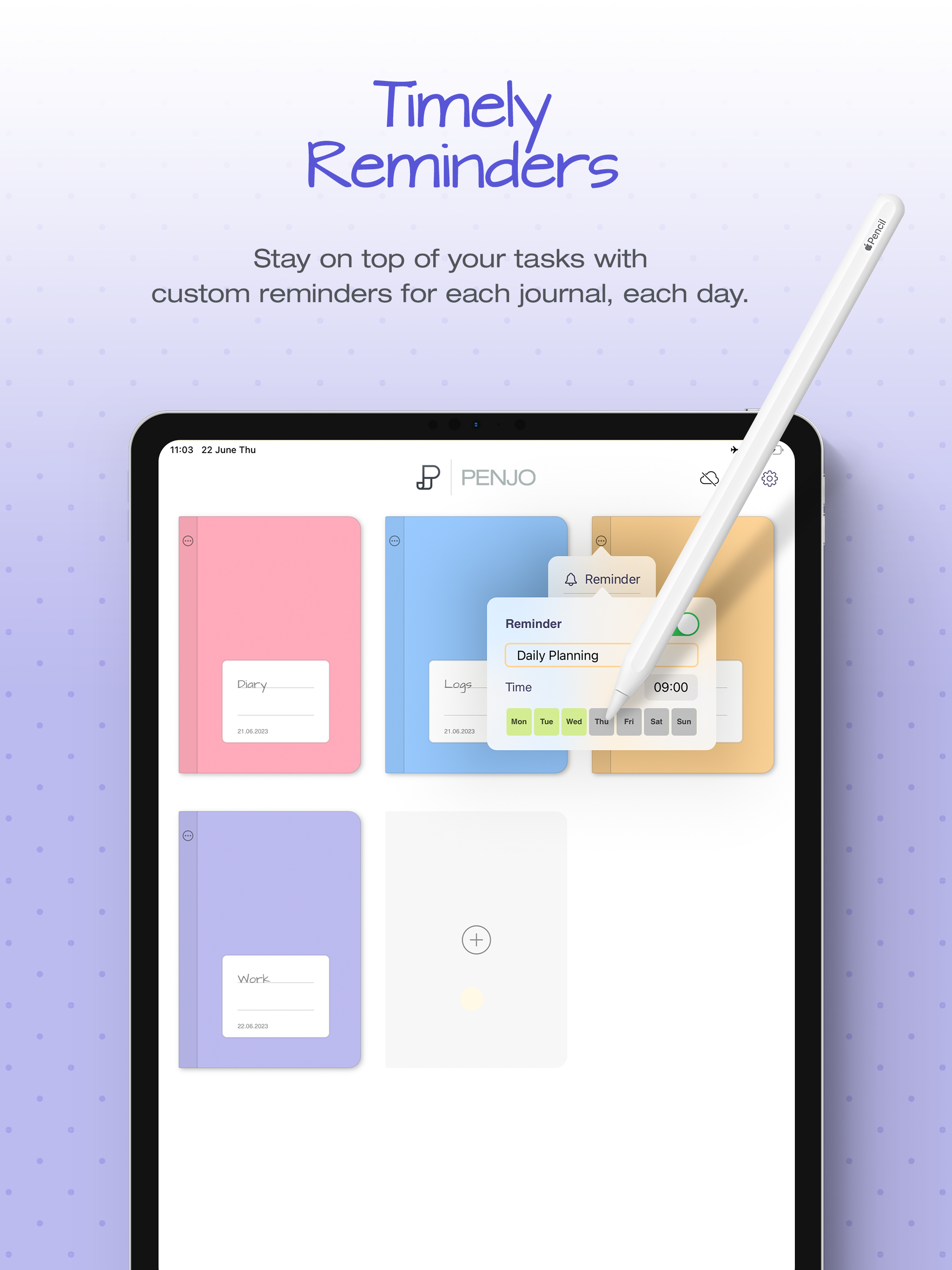 Penjo 3.0 - Pencil Journal - Günlük Planlayıcı ve Gündem şimdi metin tanıma ve arama ile medya 10