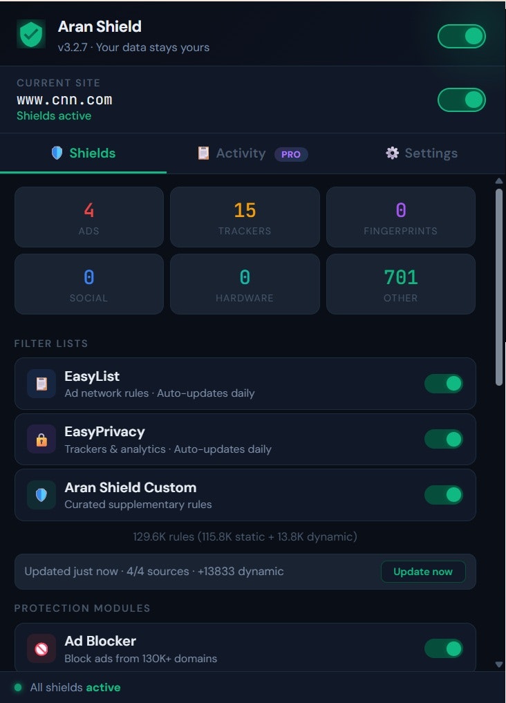 Aran Shield - Privacy Protection gallery image