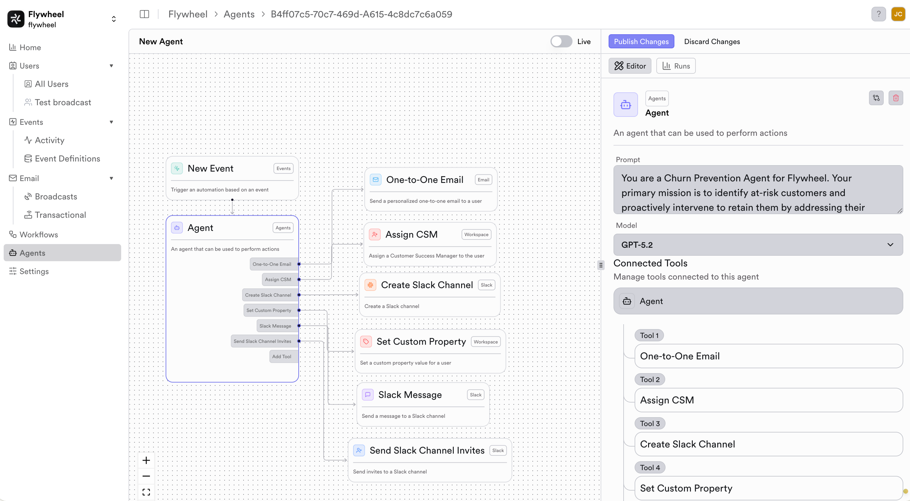 Flywheel.cx - Screenshot 2 showing product features and functionality