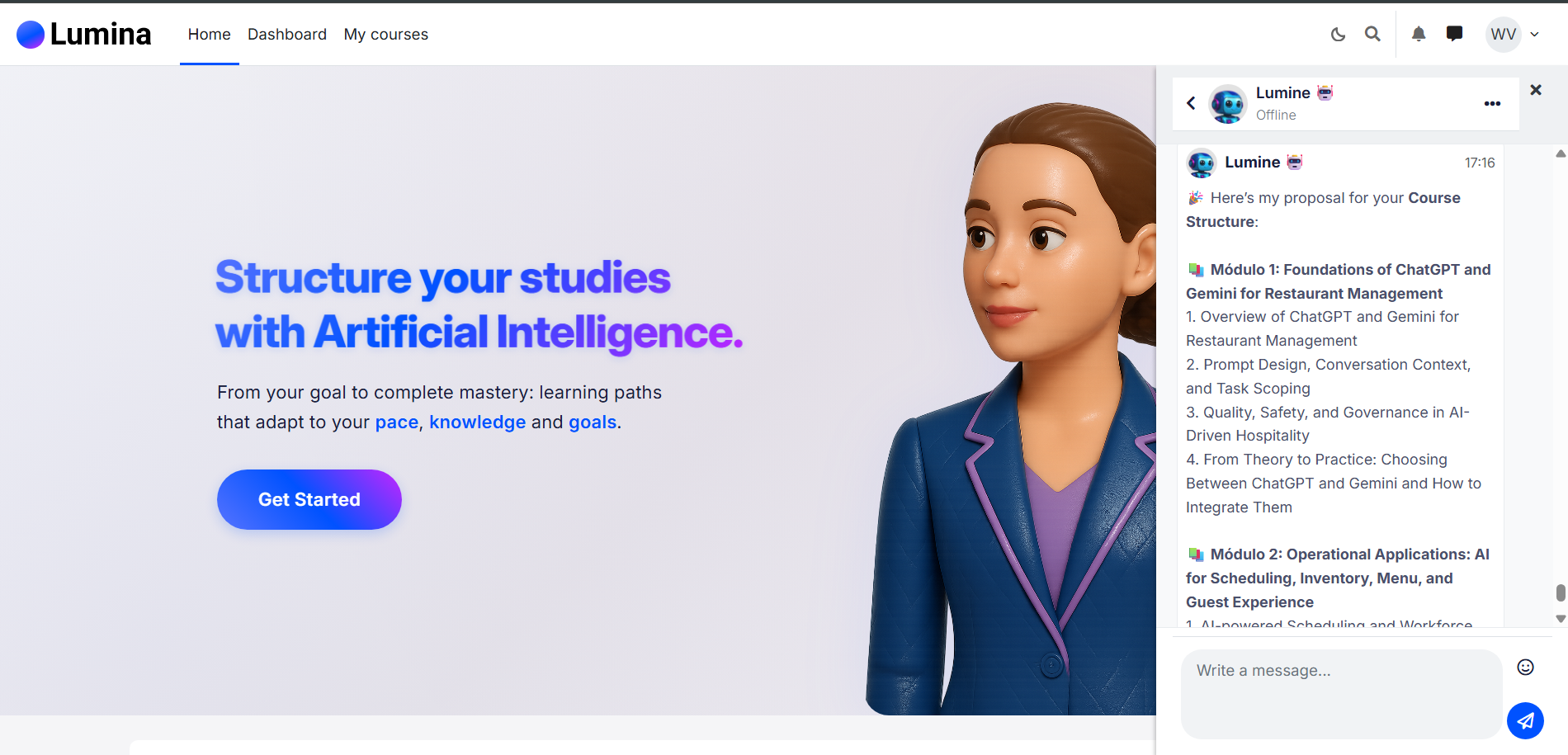 Lumina AI - Tutti imparano diversamente - Tutor di AI che costruisce corsi personalizzati su misura per ogni studente media 2
