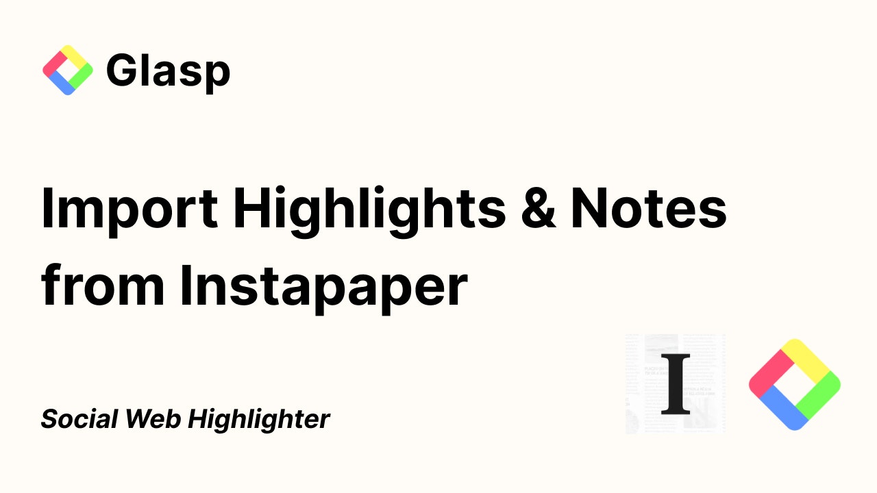 Glasp: Sync -hoogtepunten van Instapaper media 2