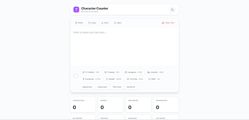 Free SEO and character counter Tool screenshot 1