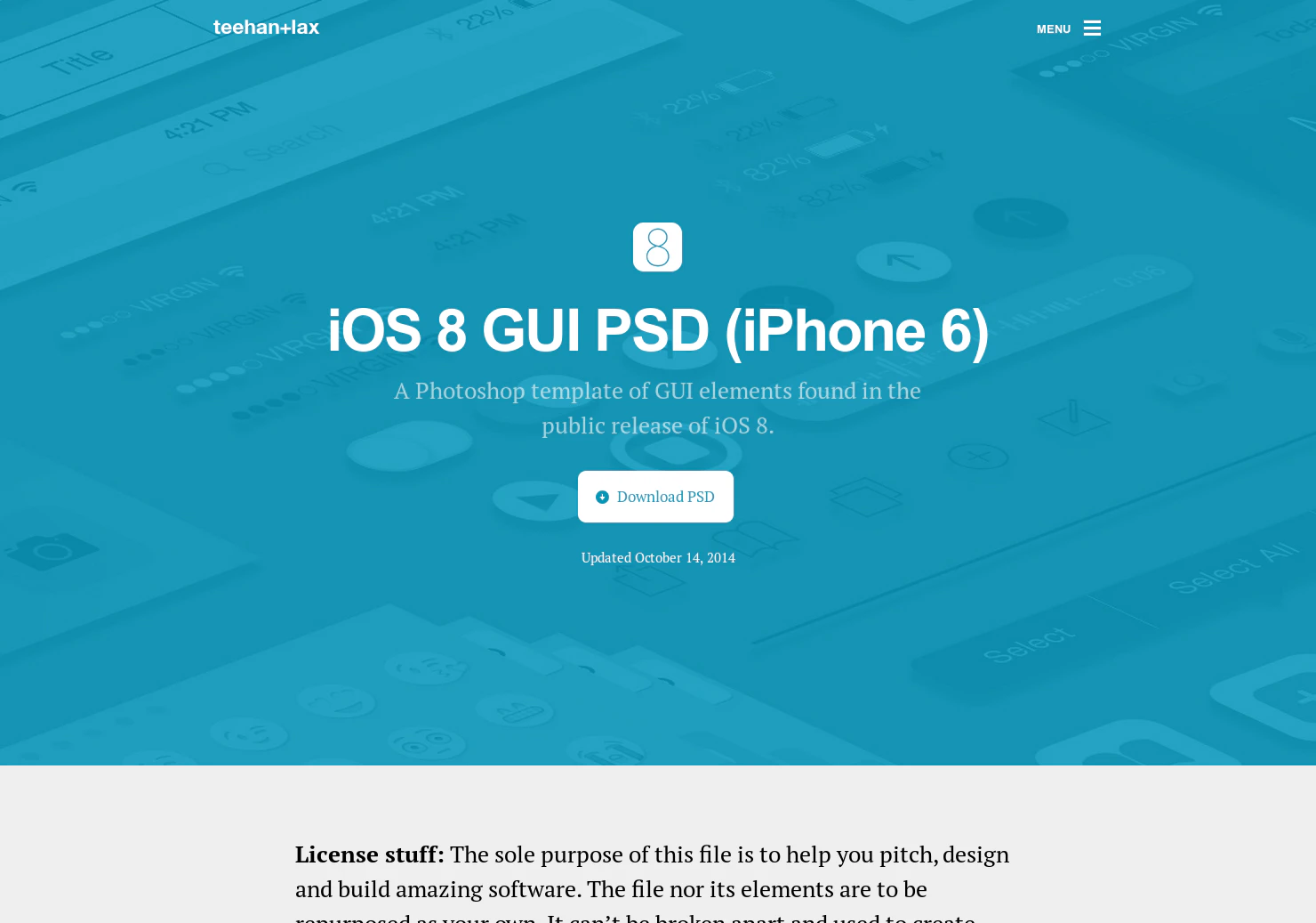 iOS 8 GUI PSD (iPhone 6)