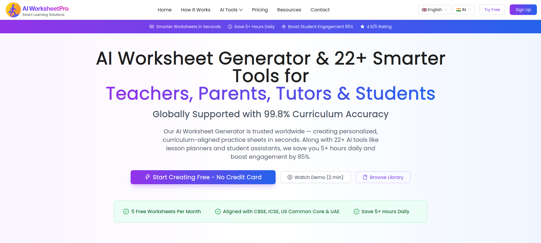 Média AIWorksheetPro - 22 outils d'étude AI - Feuilles de travail instantanées et outils d'étude pour les classes 1-10 2
