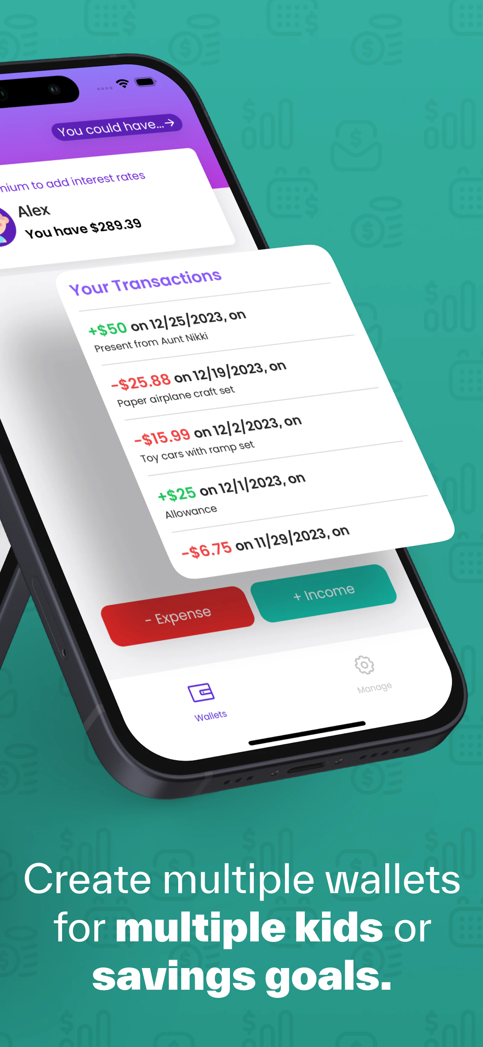 Unsquander - kid allowance tracker screenshot 2