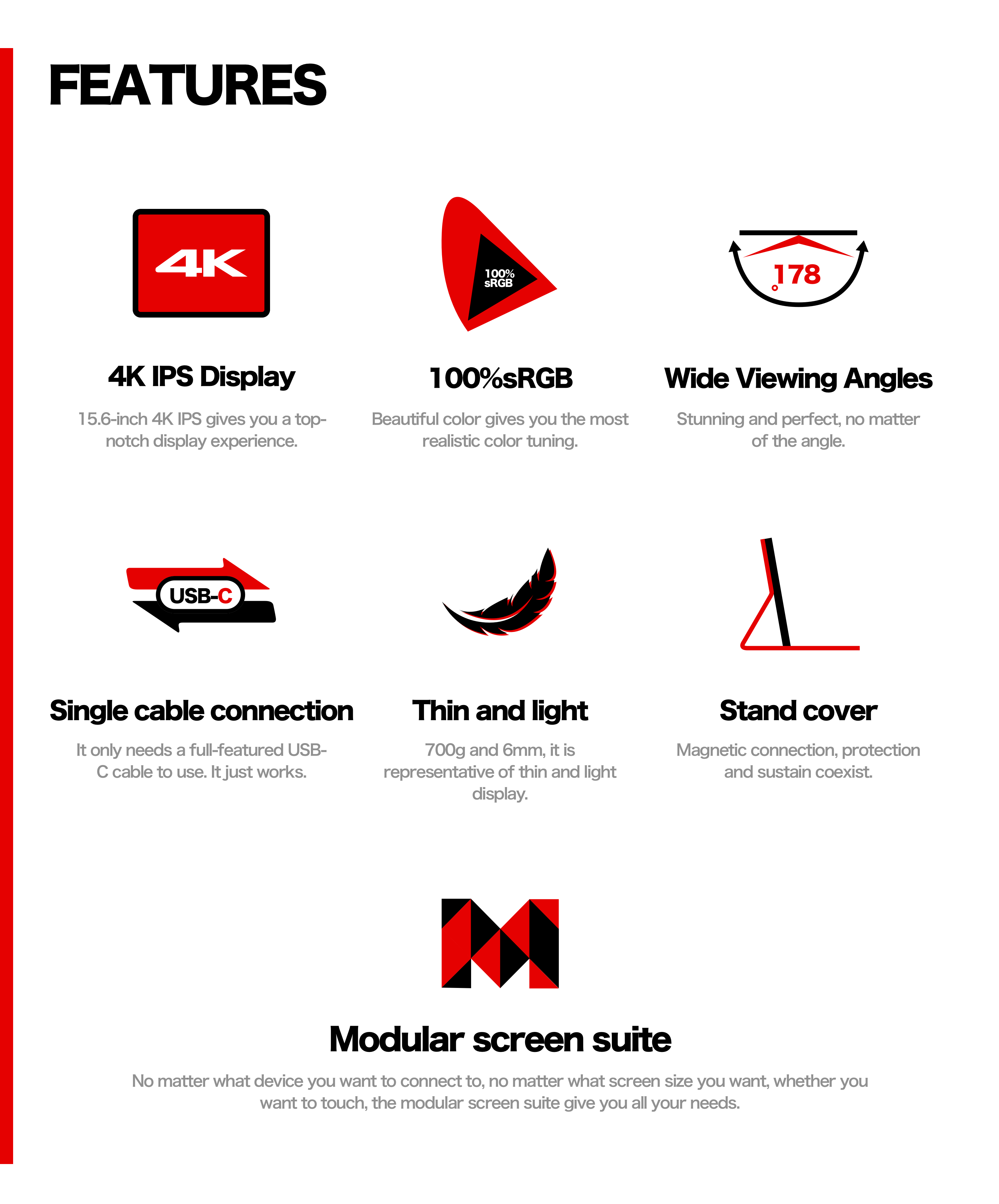 C-FORCE the thinnest 4K USB-C display gallery image