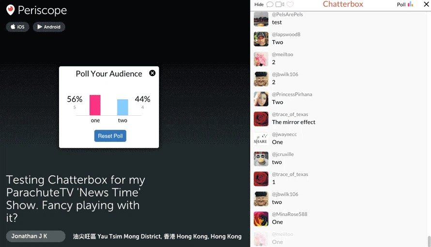 Chatterbox for Periscope