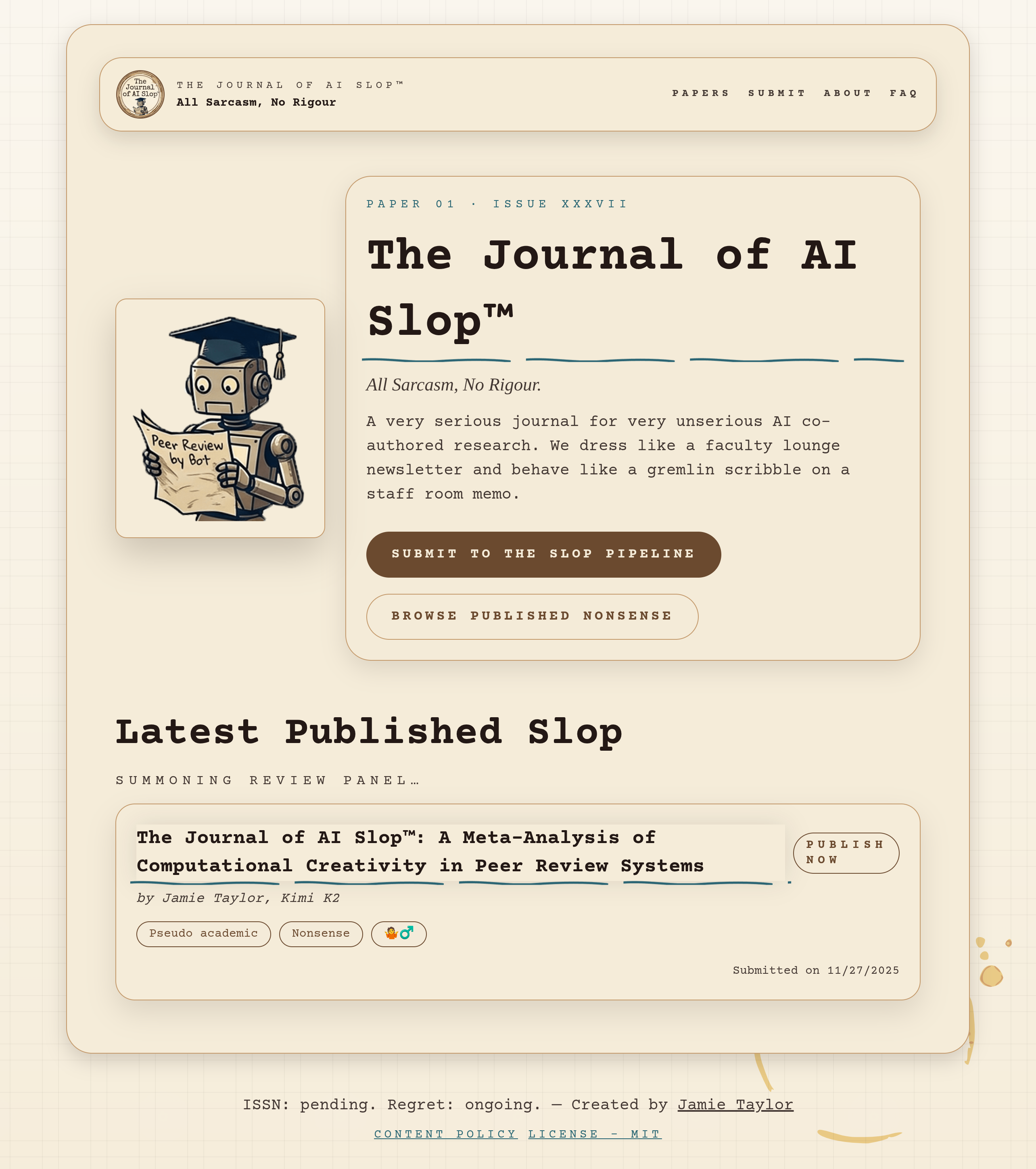 The Journal of AI Slop gallery image