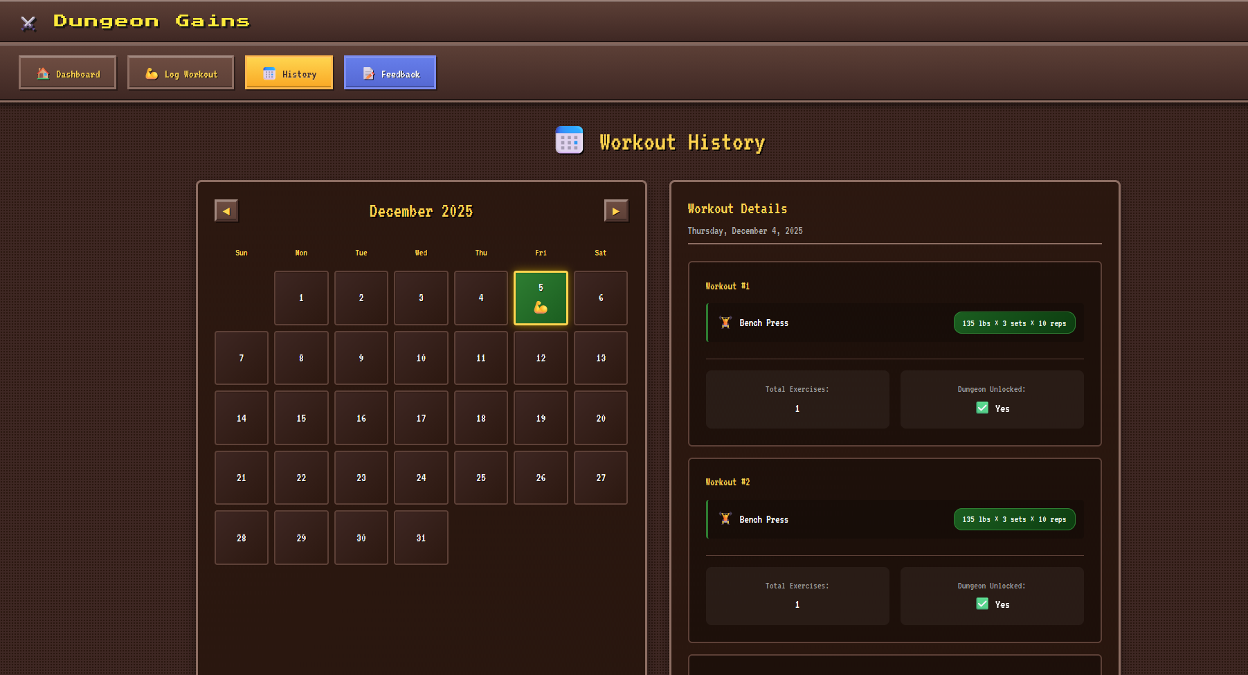 Dungeon Gains - Screenshot 3 showing product features and functionality