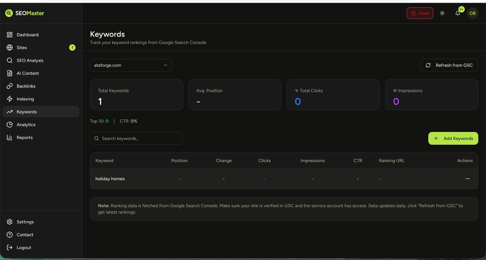 SEO Master - Screenshot 2 showing product features and functionality
