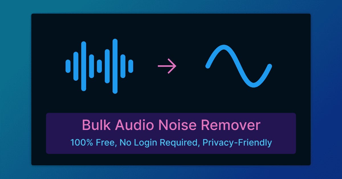 Bulk Audio Background Noise Remover media 1