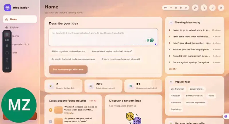 Idea Radar  screenshot 1 (video preview)