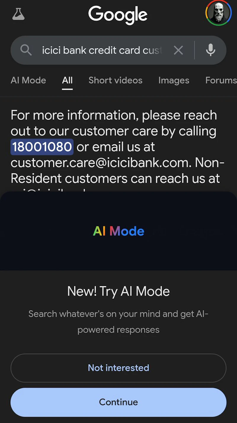 AI Mode in Chrome screenshot 5