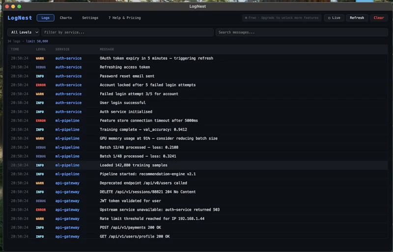 LogNest Local Log Analysis screenshot 2