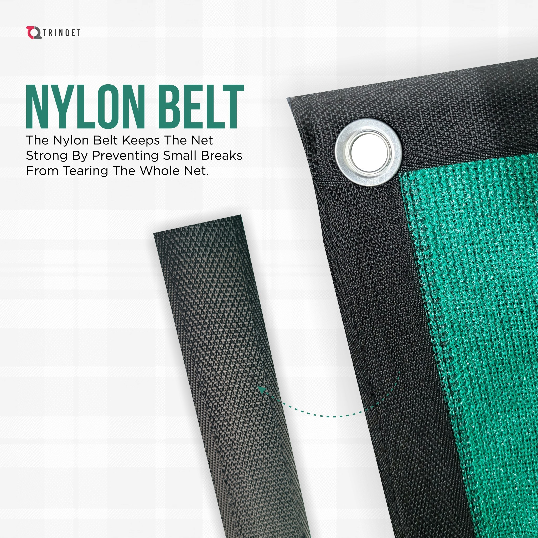 6x6mt Green Shade Net with Nylon Belt  gallery image