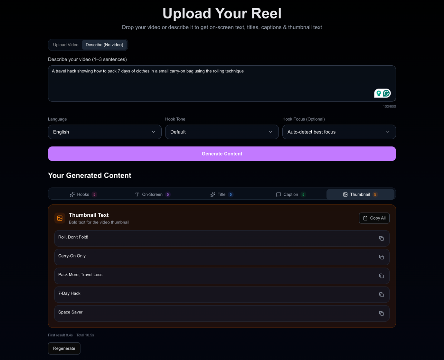 Hooky - Screenshot 2 showing product features and functionality