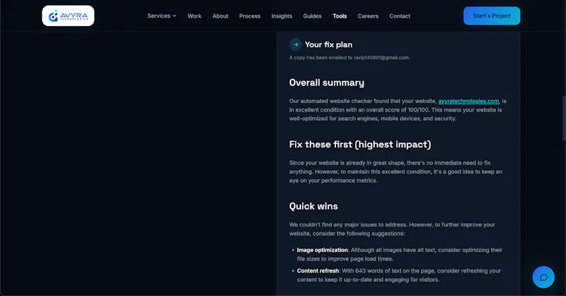 Avyra Website Checker screenshot 5