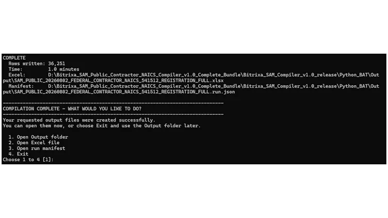 SAM.gov Contractor Database Compiler screenshot 11
