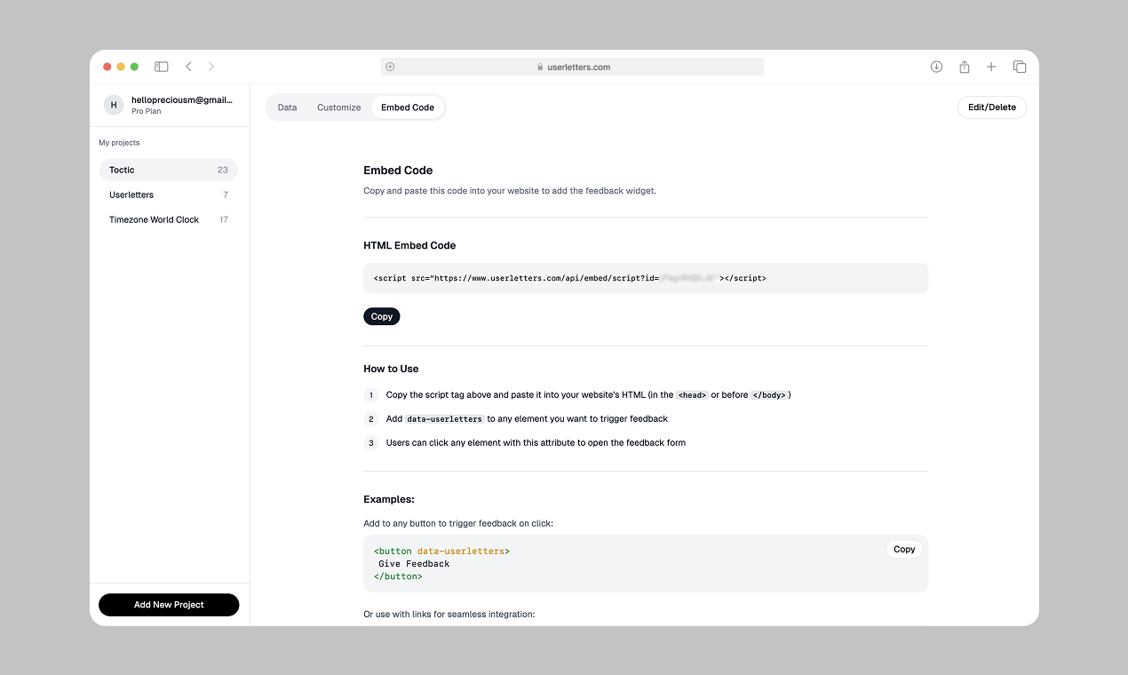 Userletters screenshot 4