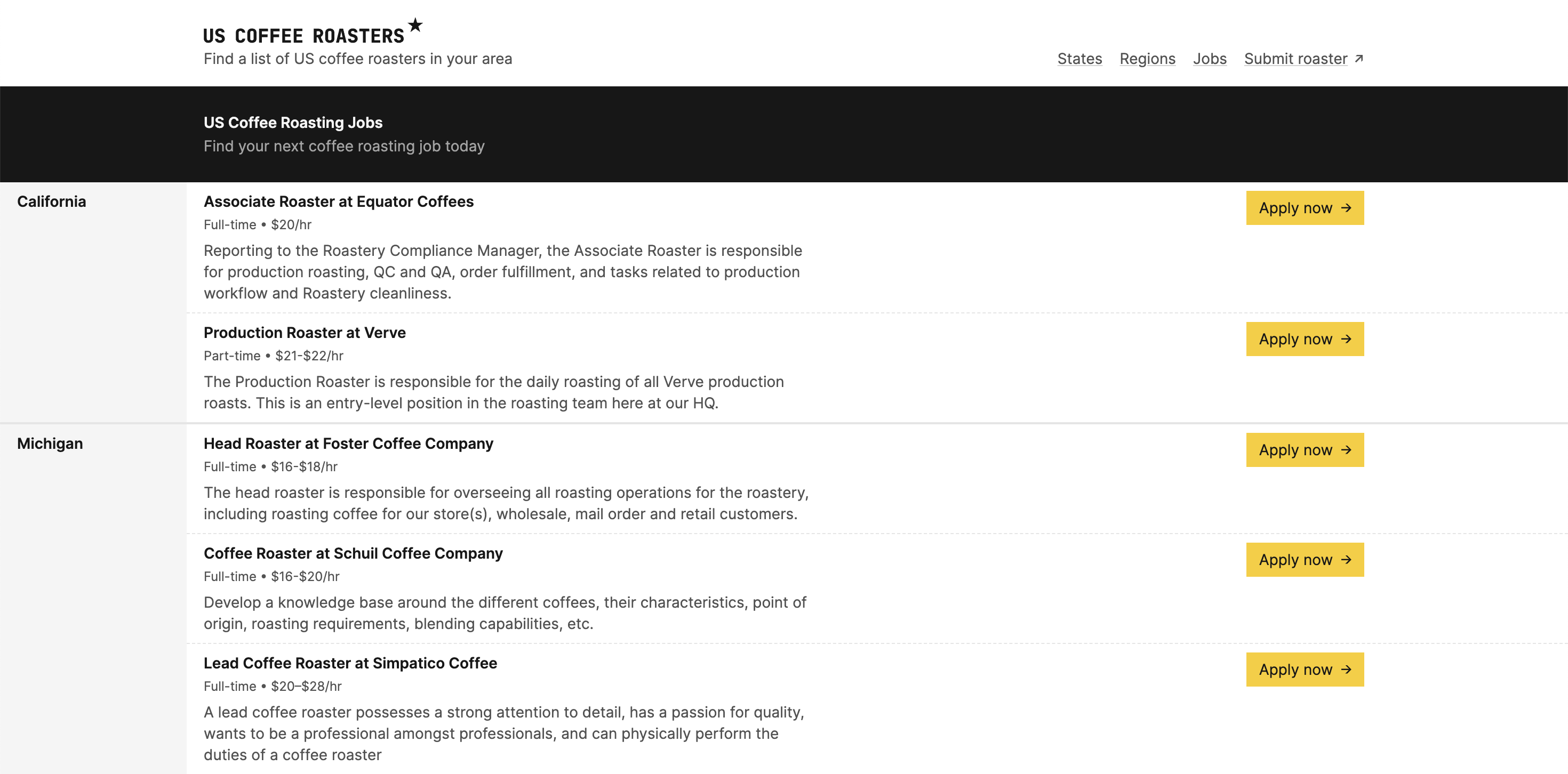 US Coffee Roasters -app - Zoek een lijst met ons koffiebranders in uw omgeving media 2