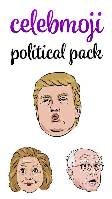 Celebmoji Politics iMessage Sticker Pack media 2