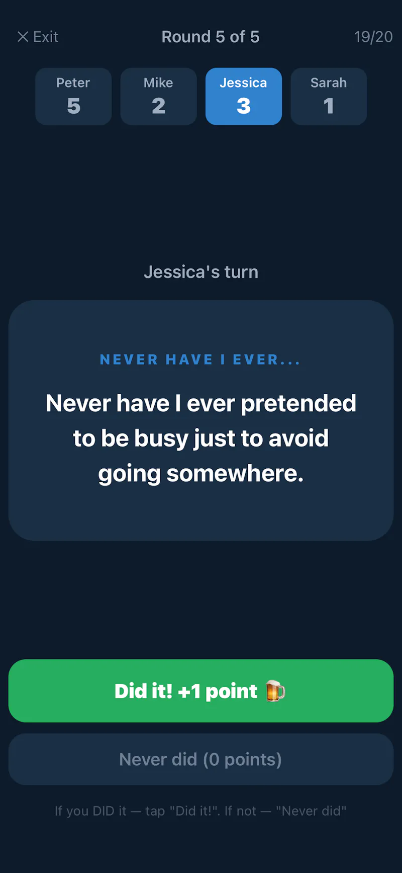 Never Have I Ever: Card Night screenshot 2