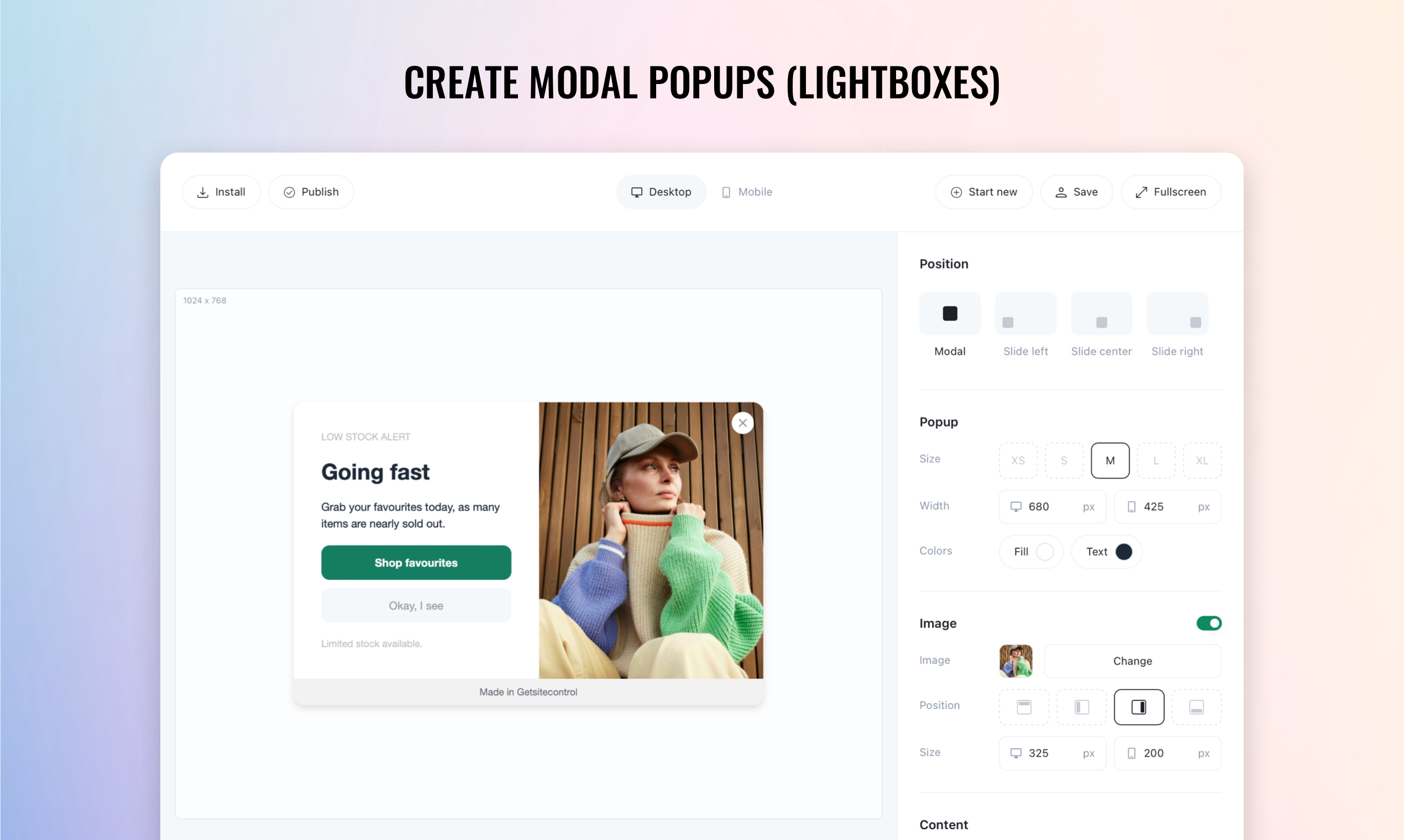 Free Popup Builder gallery image