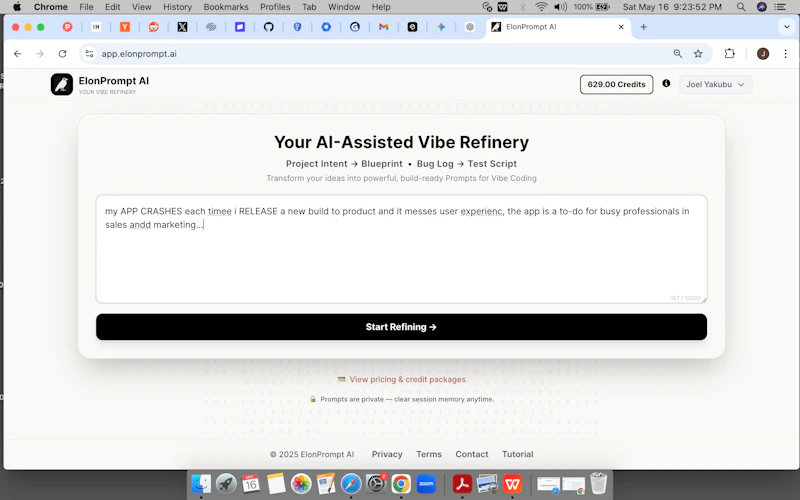 ElonPrompt AI: Your Vibe Coding Refinery screenshot 5