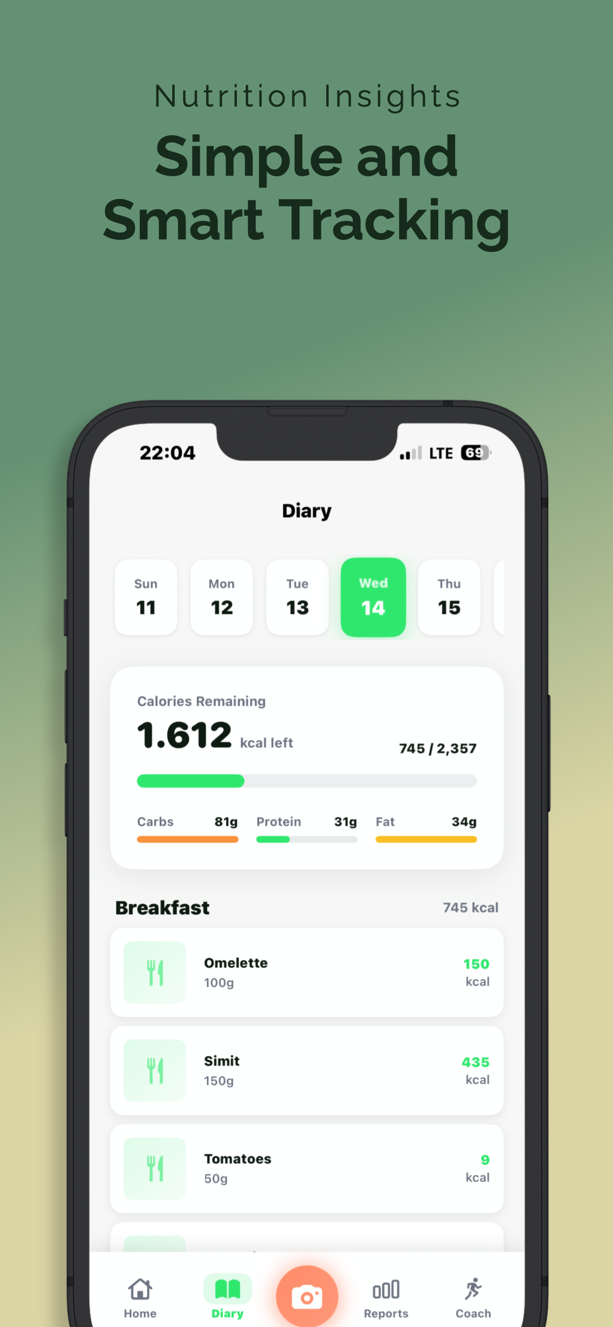 Food AI: Calorie Tracker - Screenshot 3 showing product features and functionality