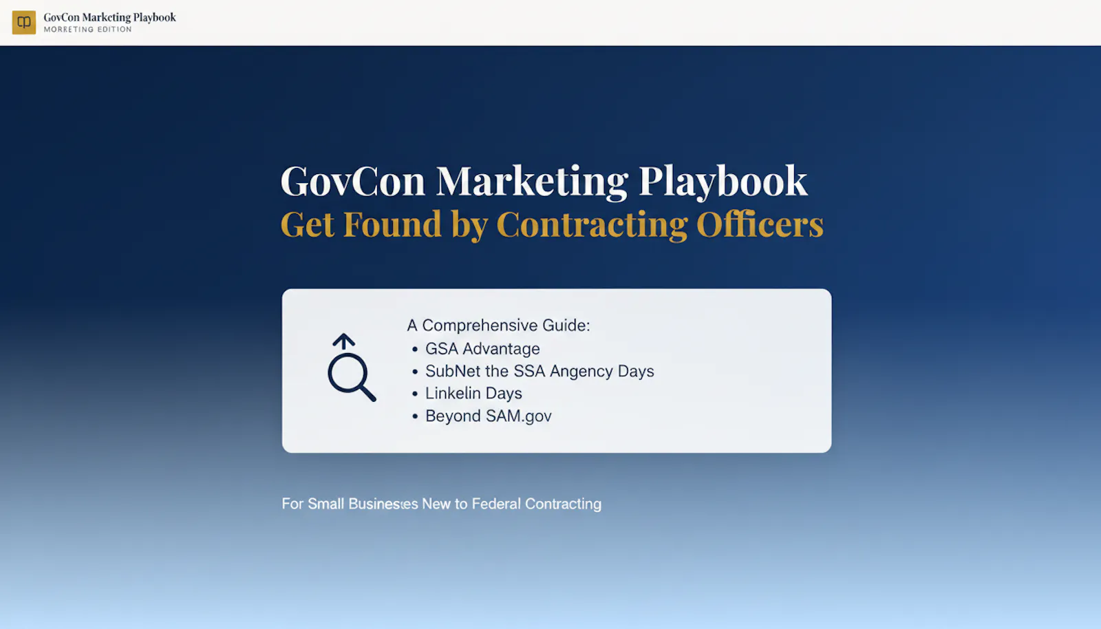 GovCon Marketing Playbook  screenshot 2
