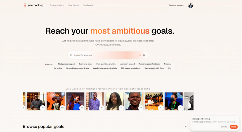 peerbooking screenshot 1
