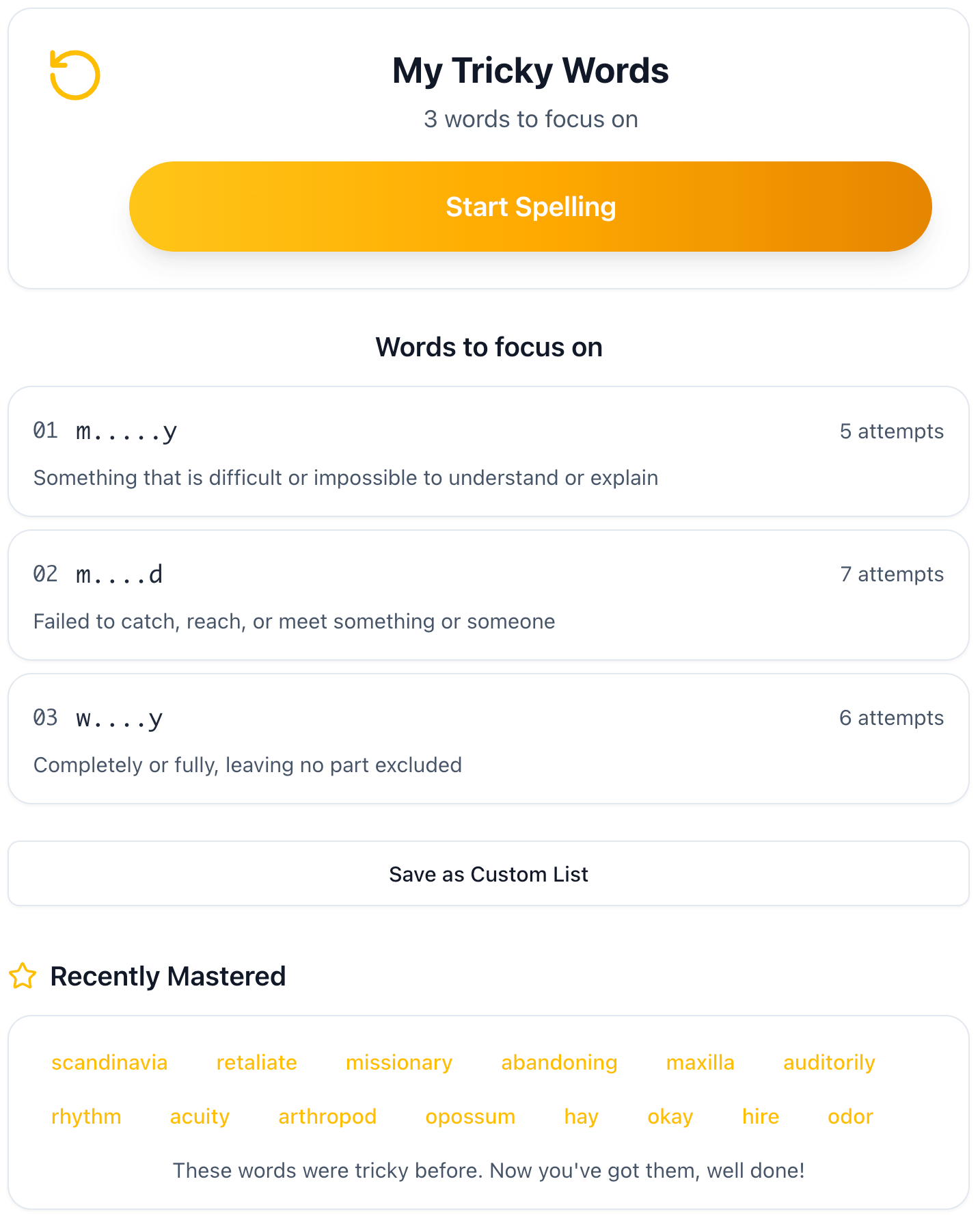 Lit Spelling - Screenshot 2 showing product features and functionality