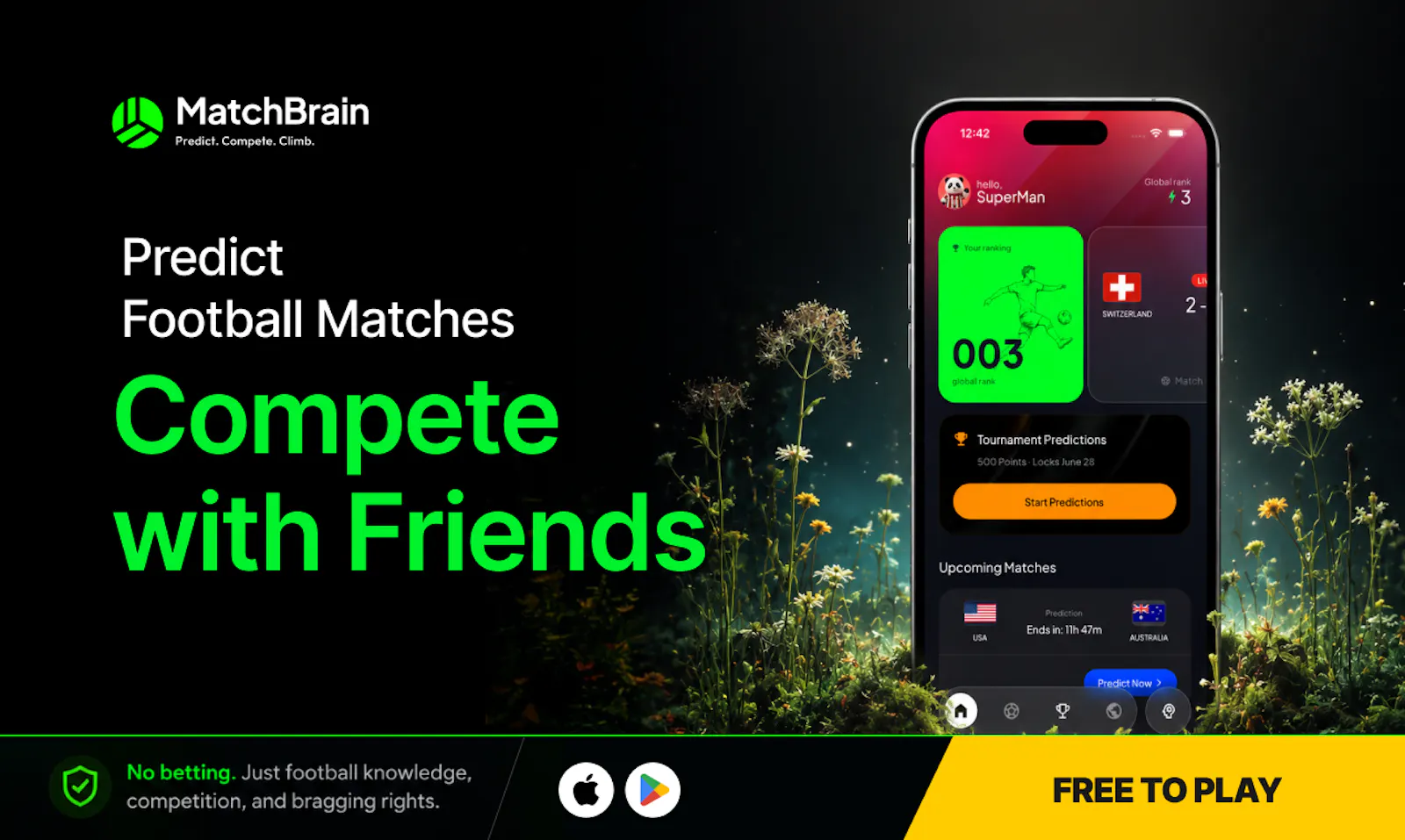 MatchBrain — Predict. Compete. Climb. screenshot 1