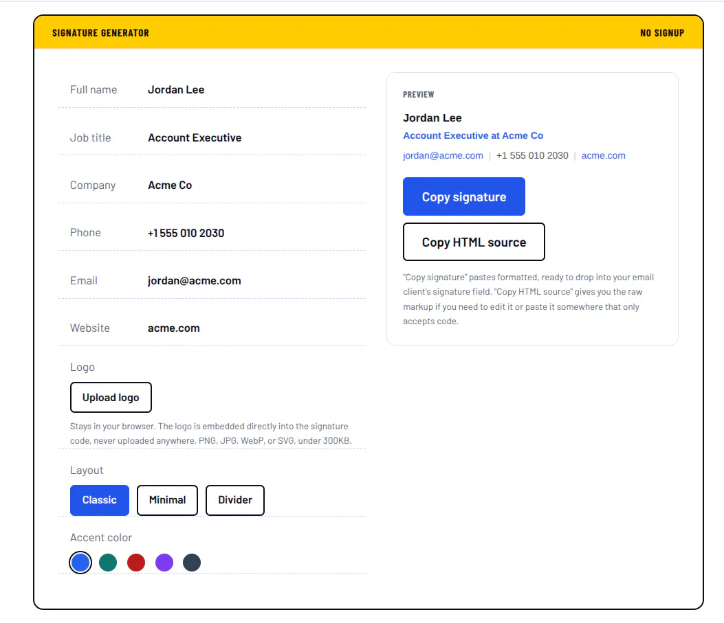 EmailQo Email Signature Grader gallery image