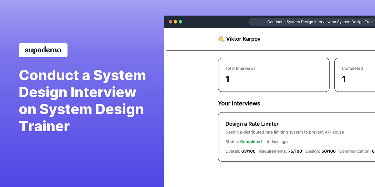 AI Mock System Design Interview