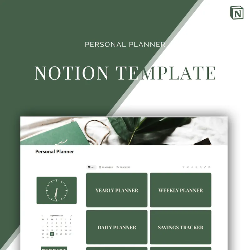 Personal Planner — Notion Template screenshot 1