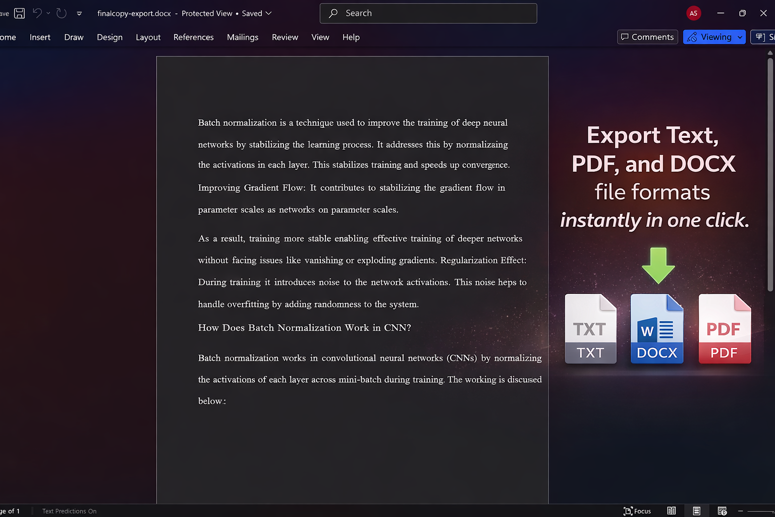 FinalCopy - Screenshot 2 showing product features and functionality