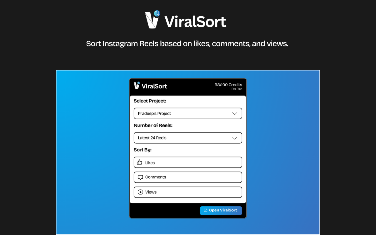 Reels Manager by ViralSort - Screenshot 3 showing product features and functionality