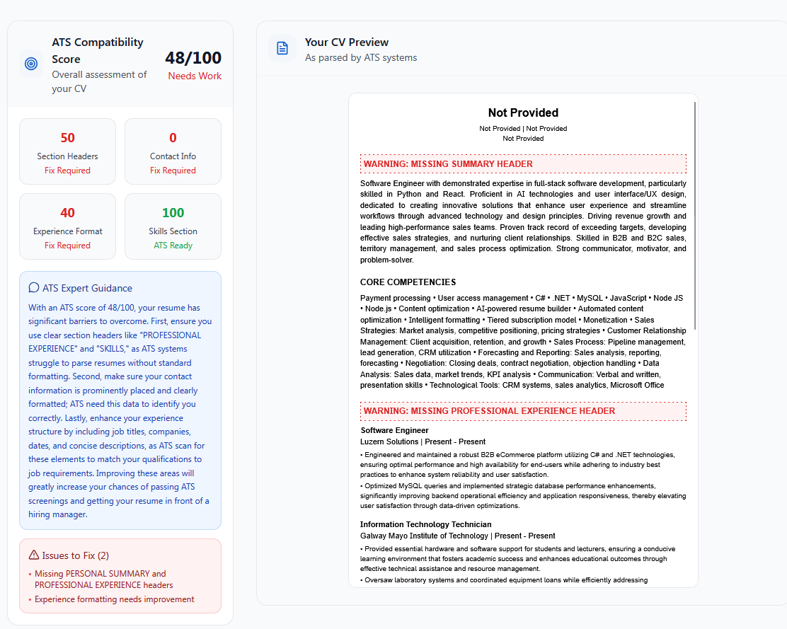 TailoredCV.app gallery image